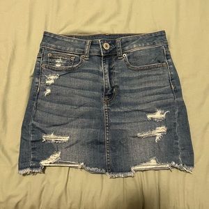 Denim mini skirt